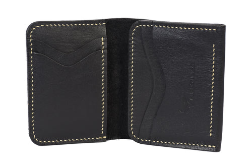 Black Chrome Leather Wallet