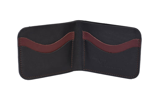 Cuerounico Vegan Leather Wallet – Burgundy &amp; Black