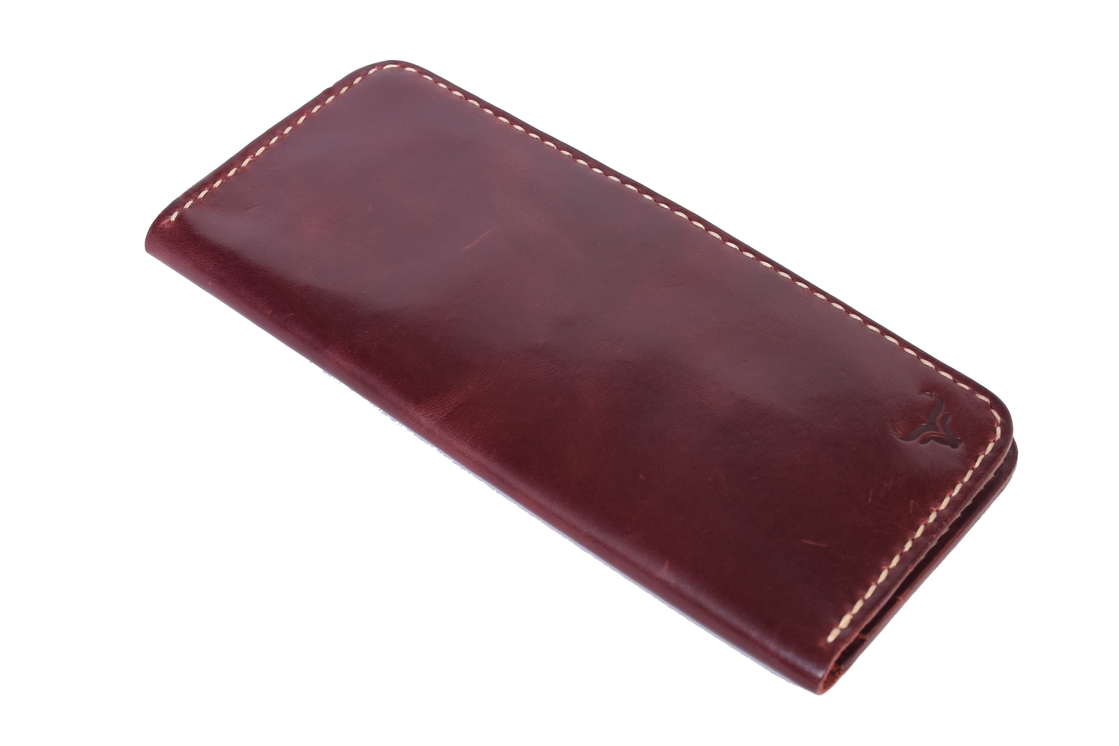 Cuerounico V-Long Wallet – Maroon Shine